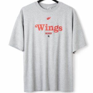 Detroit Red Wings CCM T Shirt Mens XXL Gray NHL Hockey Logo Graphic Tee